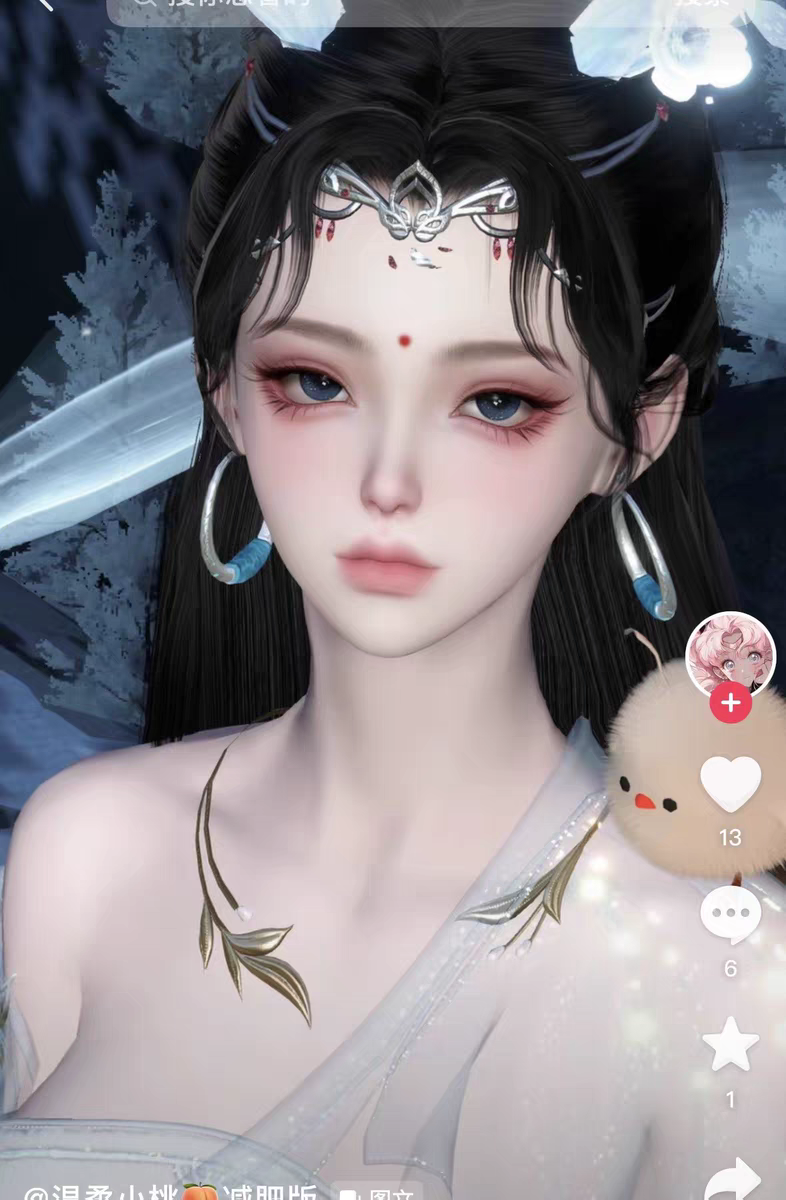 玉面狐狸｜夕瑶神女｜逆水寒手游捏脸女号捏脸数据｜温柔小桃