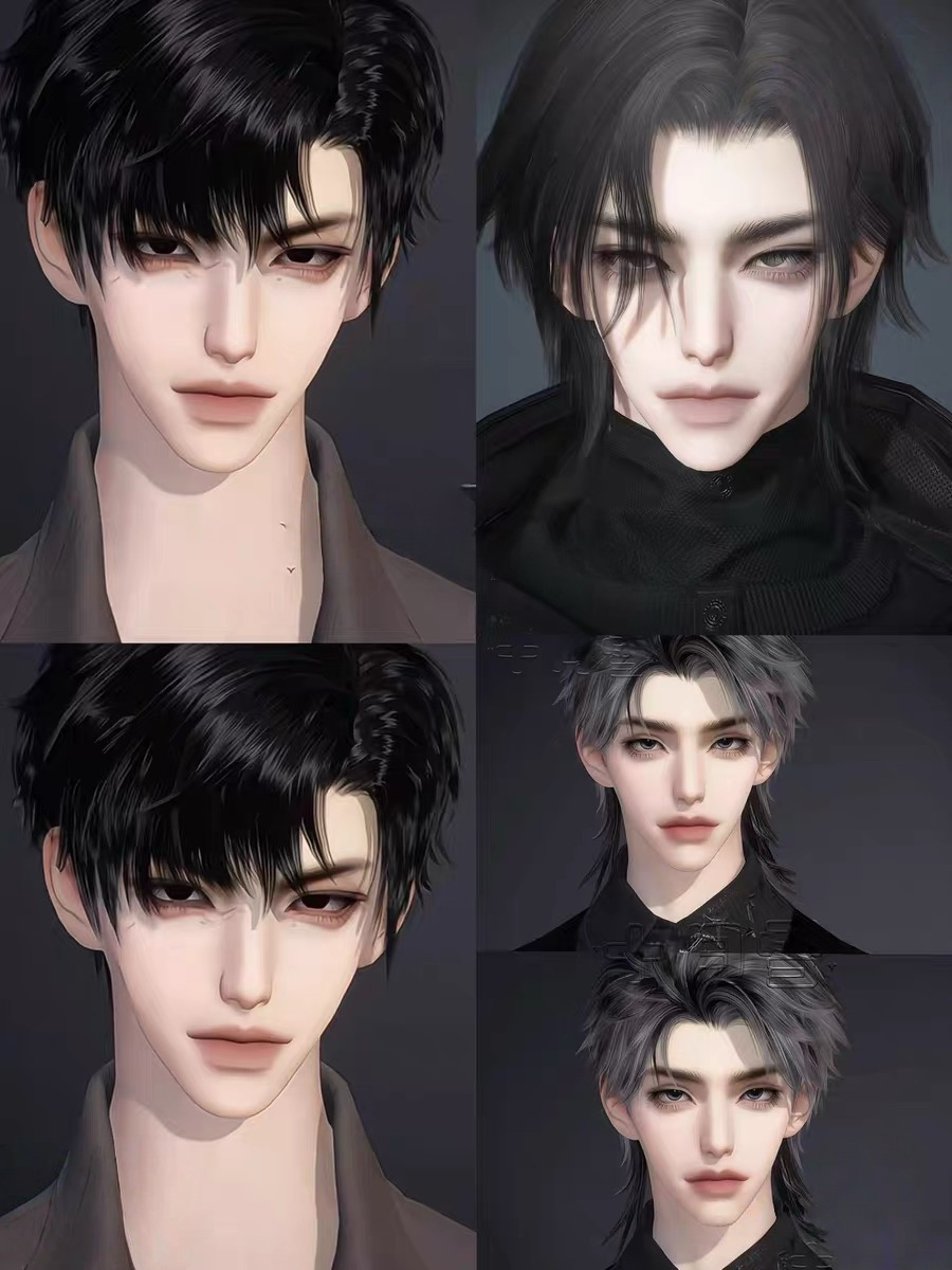 发3款 焚叙&溟渊&逾泽 帅的很有攻击性｜十月雪 逆水寒手游捏脸男