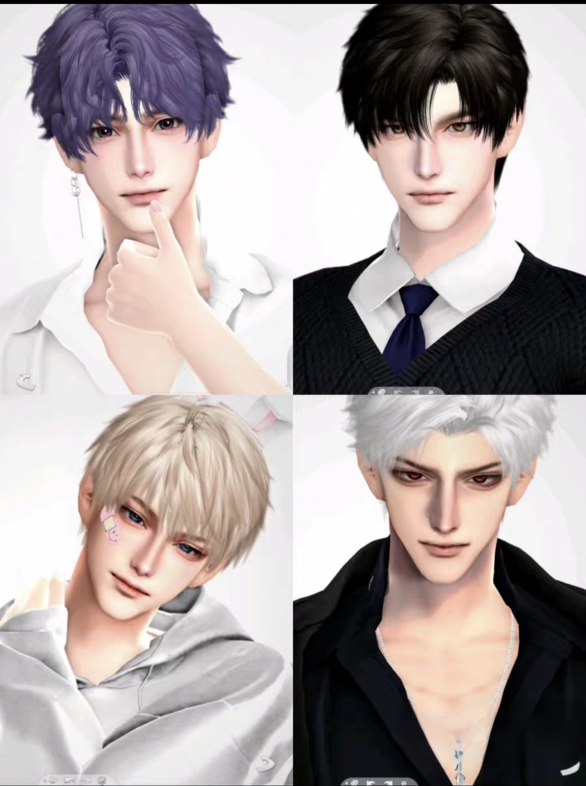 sims4模拟人生4人物男捏脸mod 恋与深空5人沈星回祁煜黎深夏以昼
