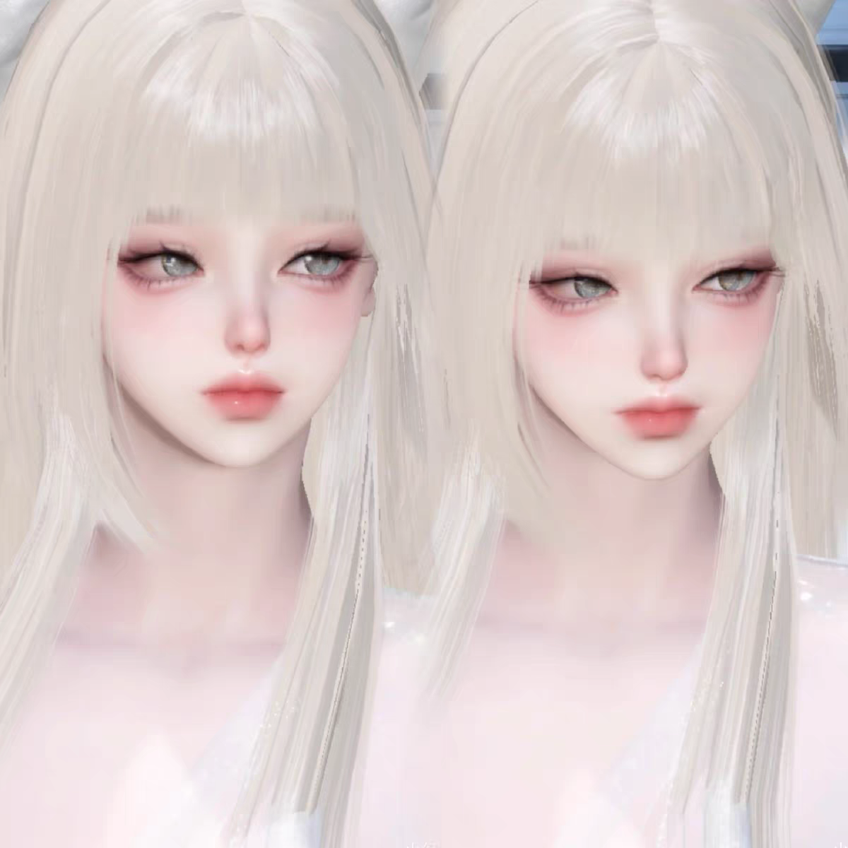 清子 清冷少女 逆水寒手游捏脸 铁衣素问九灵神相龙吟血河女通用