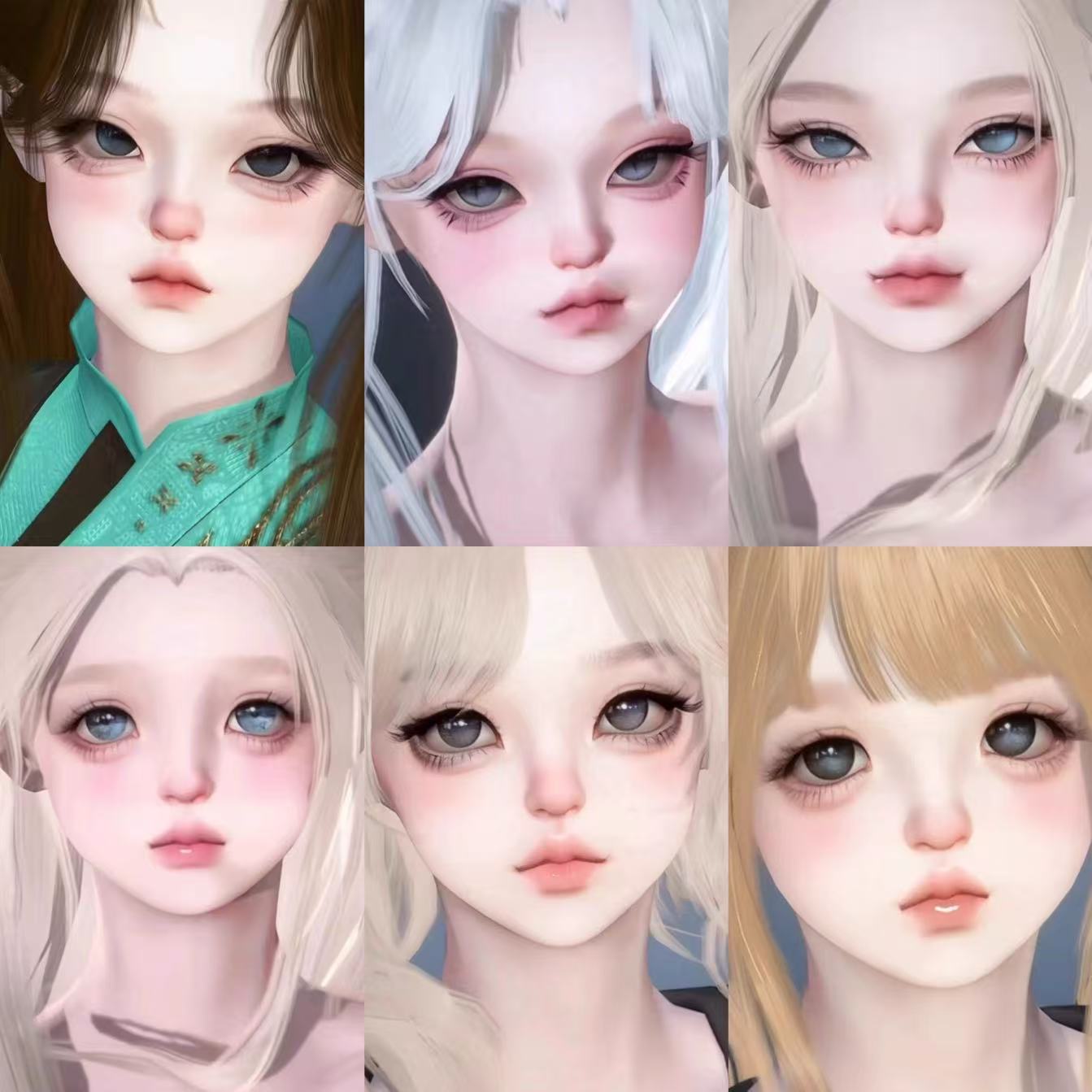 秒发6款 冻千层诶 懒懒 黑巧 烟 朱雀 琉璃薄荷 逆水寒手游捏脸女