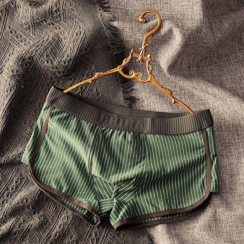 新款棉质个性男士内裤男青年舒适平角裤透气条纹短裤四角裤衩男生,运动服/休闲服装,运动内裤,淘宝优惠券,粉丝福利购,淘宝优惠卷