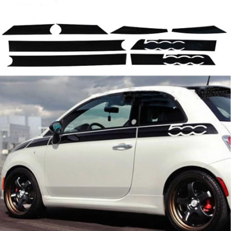 适用于菲亚特FIAT500引擎盖装饰贴汽车贴纸汽车拉花全车贴A1455