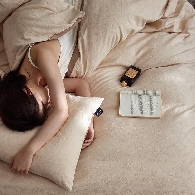 A类秋冬加厚60S全棉磨毛提花四件套纯棉被套床单床笠款三件套床品