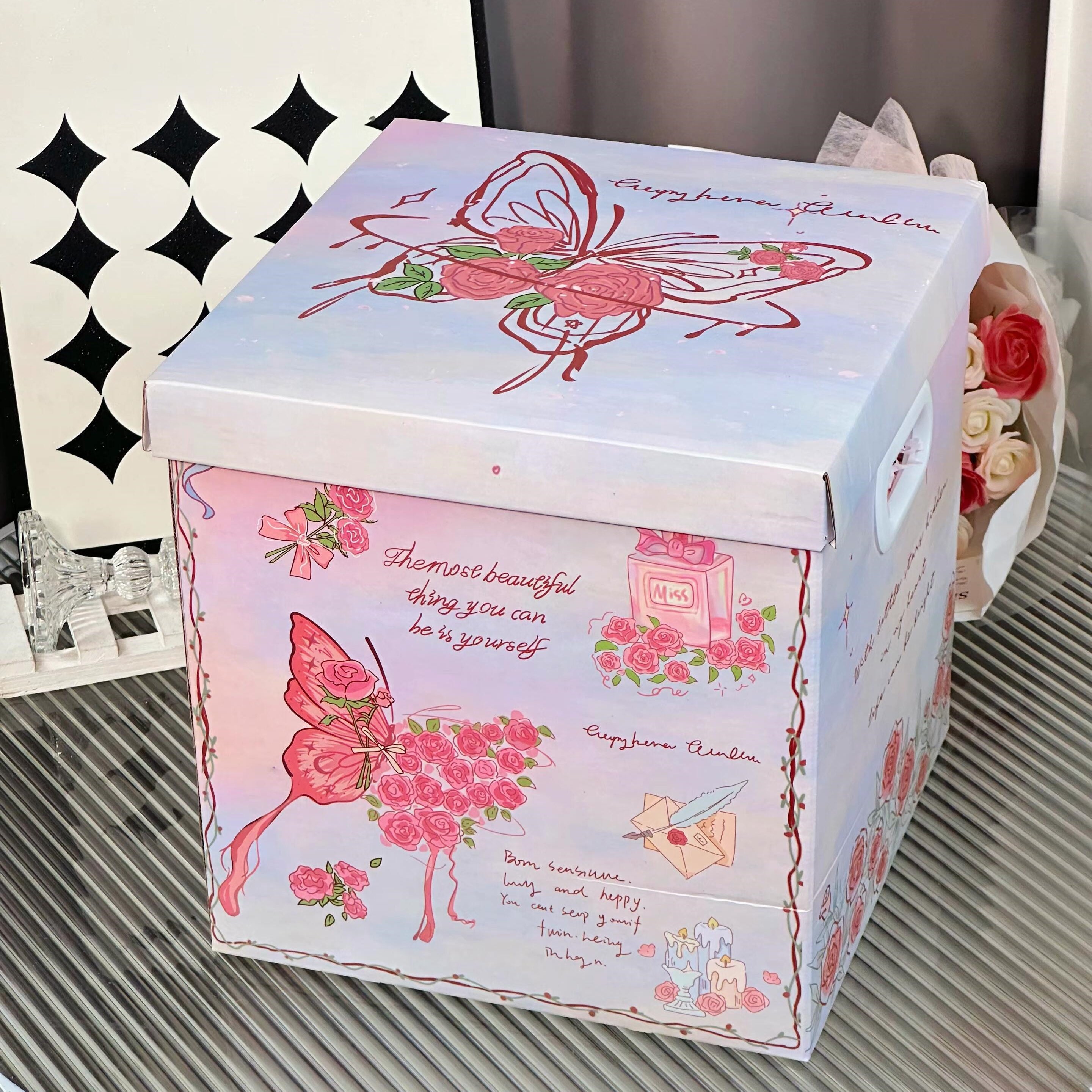 礼物盒空盒子大号送闺蜜男女朋友生日新年大号彩色高颜值零食箱