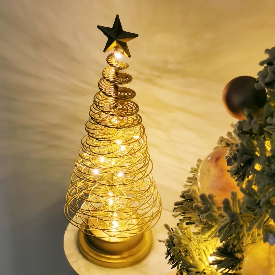 圣诞树氛围感铁艺星星灯