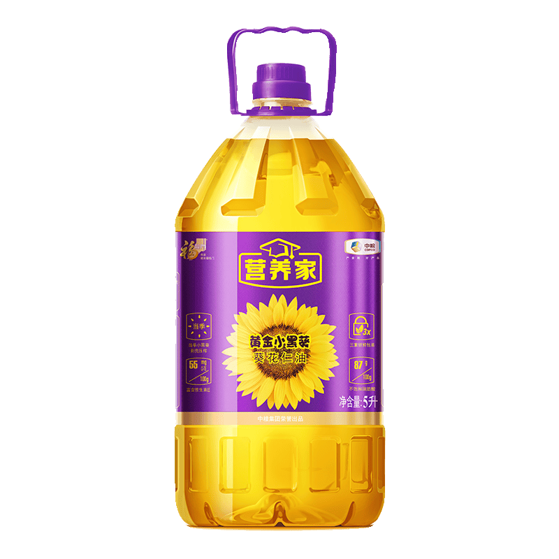 营养家5L黄金小黑葵食用油福临门