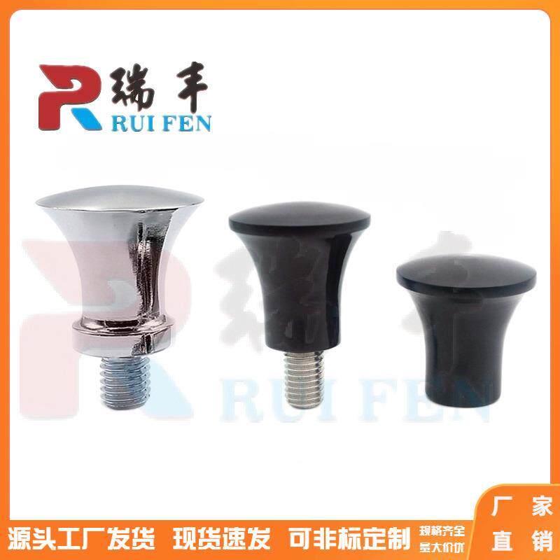 蘑菇型旋钮把手 胶木内螺纹握柄 外螺纹型镀铬手柄手拧螺丝M5-M12