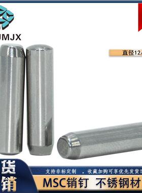 MSC不锈钢实心圆柱销钉XSC锥度定位销锁紧分度紧固件销轴外12 13
