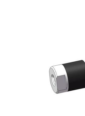 AAP系列聚氨酯包覆磁铁外螺纹形-45号钢+镀镍-黑色70度