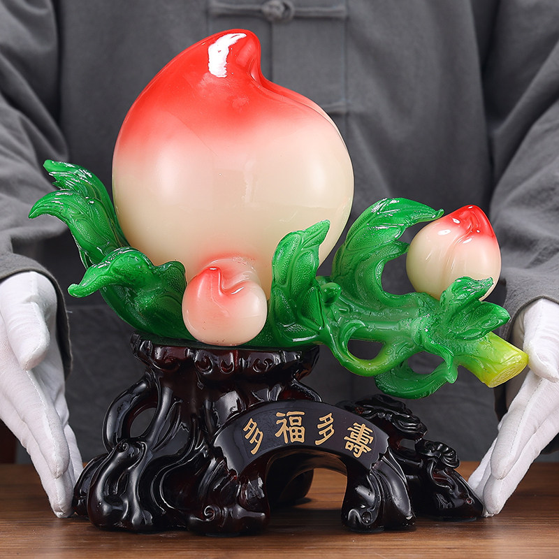 寿桃摆件祝寿吉祥礼物送老人长辈爷爷奶奶60 70 80岁生日大寿礼品