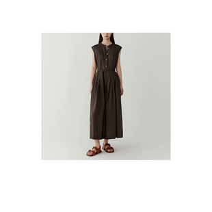 无袖 竺逸 苎麻收腰连衣裙BXQ2044裙长120 朵朵专属