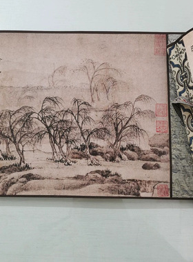 唐寅金昌送别图复古字画书画真迹