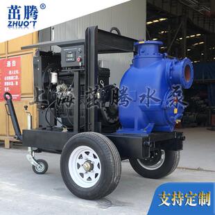 鱼塘淤泥清污泵6寸300方自吸式柴油机水泵市政应急抗旱排涝泵车