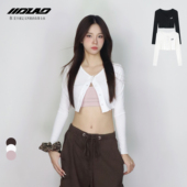 大佬街舞潮牌针织开衫 露脐jazz辣妹减龄显瘦日常小众ins5051 短款