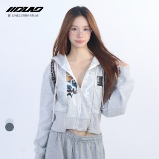 大佬街舞潮牌复古辣妹假两件连帽卫衣jazz女款 字母外套潮C147