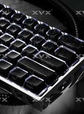 XVX水晶星空果冻2.0键帽闪粉侧刻磁轴机械键盘帽加厚PC夜魔通用