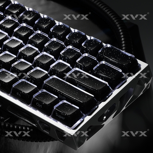 XVX水晶星空果冻2.0键帽闪粉侧刻磁轴机械键盘帽加厚PC夜魔通用