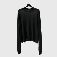 Spring and Summer New European and American Dark Ro Style Pure Color Round Neck Pullover Simple Bottoming Top Long-Sleeved T-Shirt for Men and Women