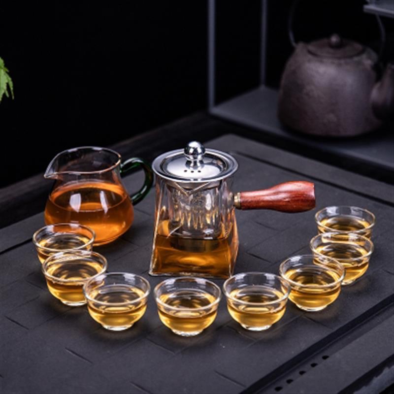 过滤家用玻璃泡茶壶加厚耐热小大号功夫冲煮茶具套装高温烧水壶器