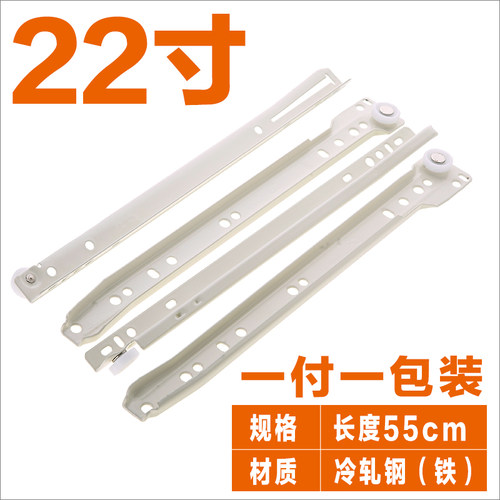固特抽屉轨道二节轨静音滚轮导轨老式滑道滑槽家具配件五金滑轨