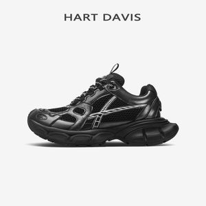 HART DAVIS赫德戴维斯休闲鞋2024新款厚底潮牌老爹鞋黑武士男女款