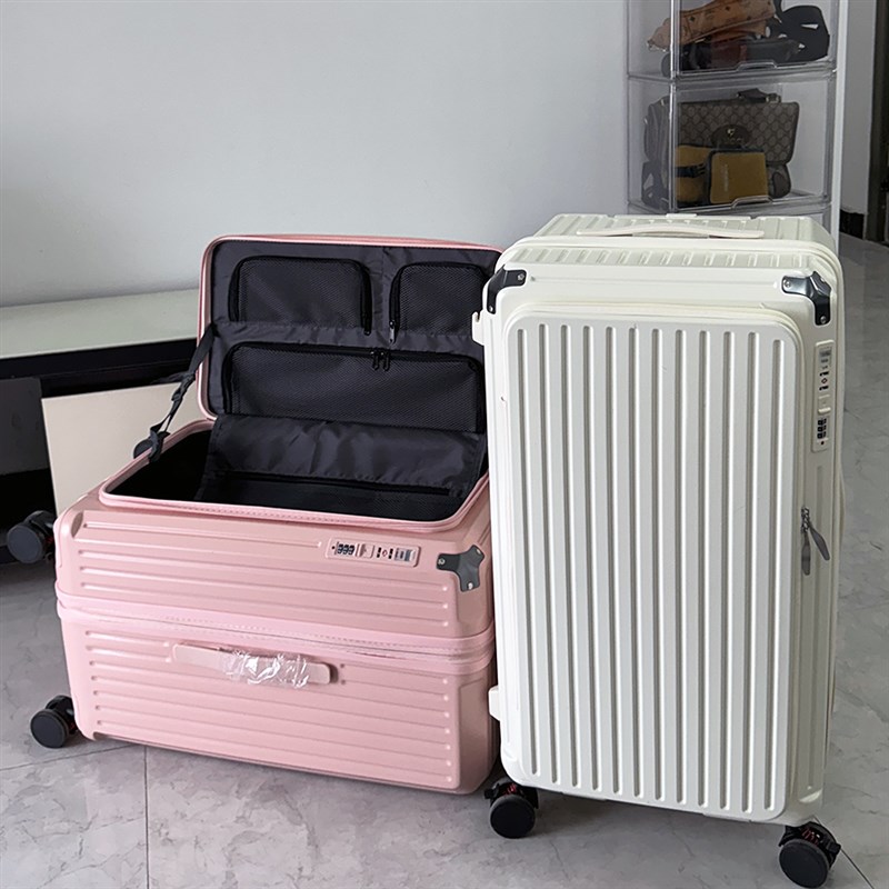 新款超大容量侧翻盖行李箱男28寸可扩展深仓密码拉杆箱女旅行箱子