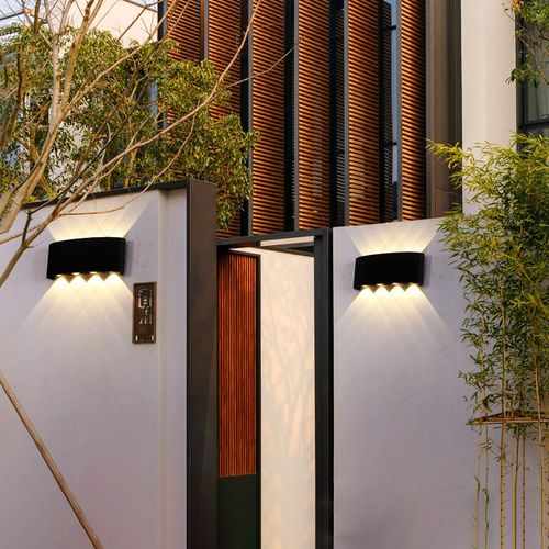 户外led双头壁灯现代外墙上下射灯室外防水庭院灯阳台过道装饰灯