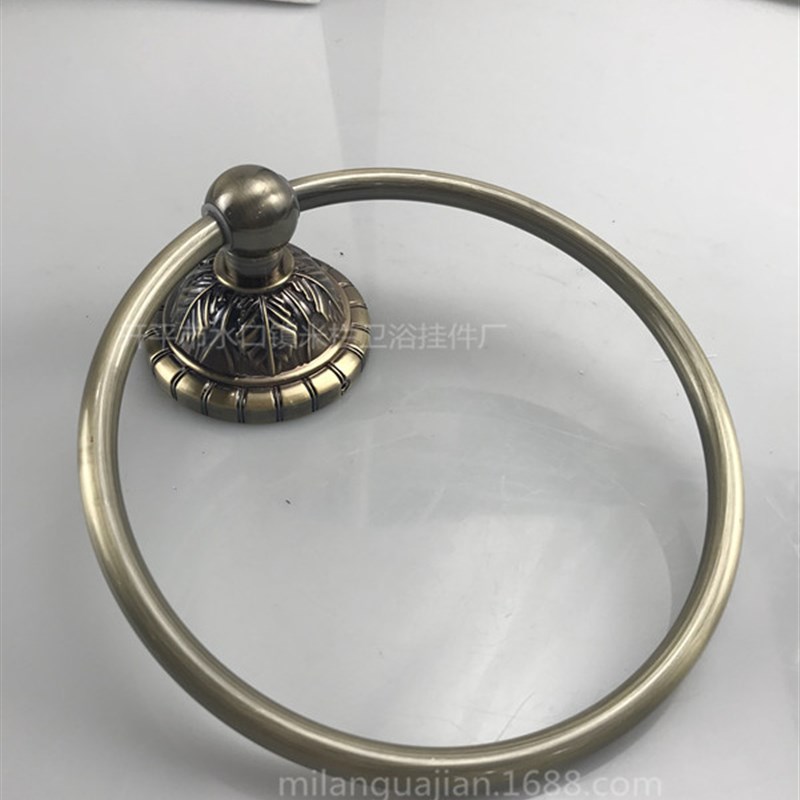 欧式雕花青古铜毛巾环 浴室毛巾圈 卫浴毛巾杆 毛巾架 五金挂件