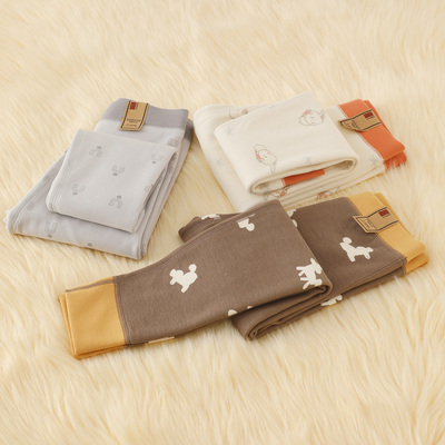 纯棉儿童保暖裤男童女童加绒秋裤绒裤宝宝加厚打底裤棉裤内穿冬季