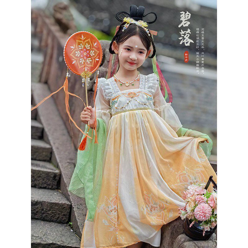 女童汉服2025夏季新款儿童超仙中国风连衣裙小女孩唐装古风长裙子