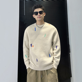 杠叔毛衣男秋冬季 宽松 时尚 保暖简约休闲百搭内搭韩版 潮流针织衫