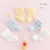 新生儿男女宝宝初生婴儿幼儿中筒袜子0到3个月特小月龄胎袜春秋冬