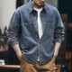 新款 衬衣美式 男士 2025春季 牛仔衬衫 宽松潮牌长袖 休闲外套男款 上衣