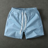 薄款 沙滩运动裤 三分短裤 夏季 男士 全棉外穿美式 子跑步健身休闲短裤