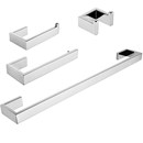 电镀卫浴套件四件套浴室五金毛巾杆配件套装 衣钩毛巾杆纸巾杆单杆