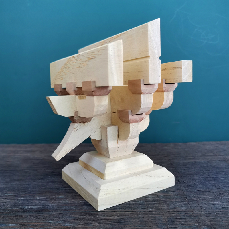 斗拱模型斗栱积木古建筑榫卯结构可拆卸宋式四铺作古典创意摆件