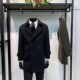 双面尼大衣时尚 鹅绒填充24年冬新品 男士 休闲西服领毛呢外套领佐