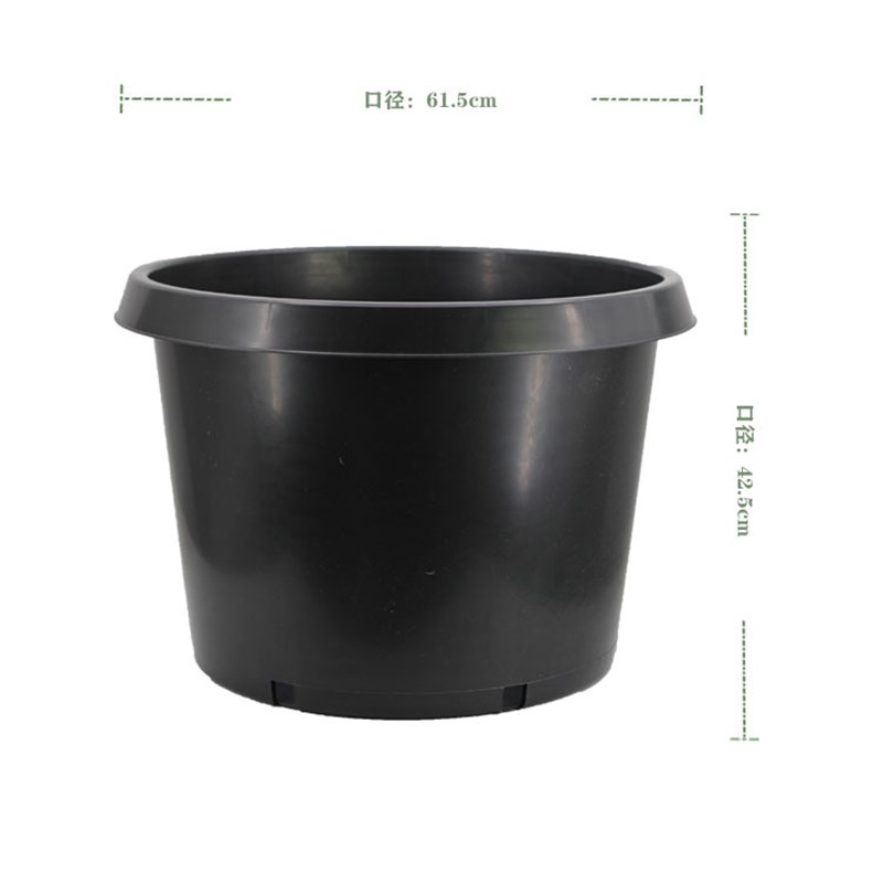 定制25加仑花盆 基地果树黑色花盆黑色耐用圆形25加仑花盆 定制