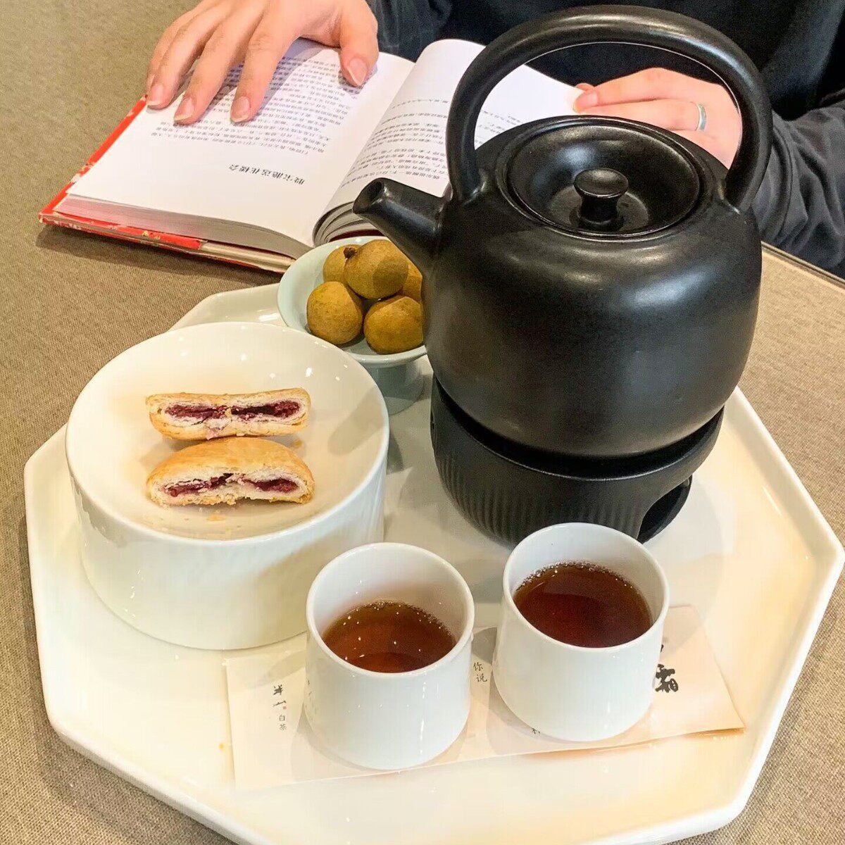 云琳煮茶器新中式茶馆茶具酒店蜡烛底座酒精炉温茶壶家用加热保暖