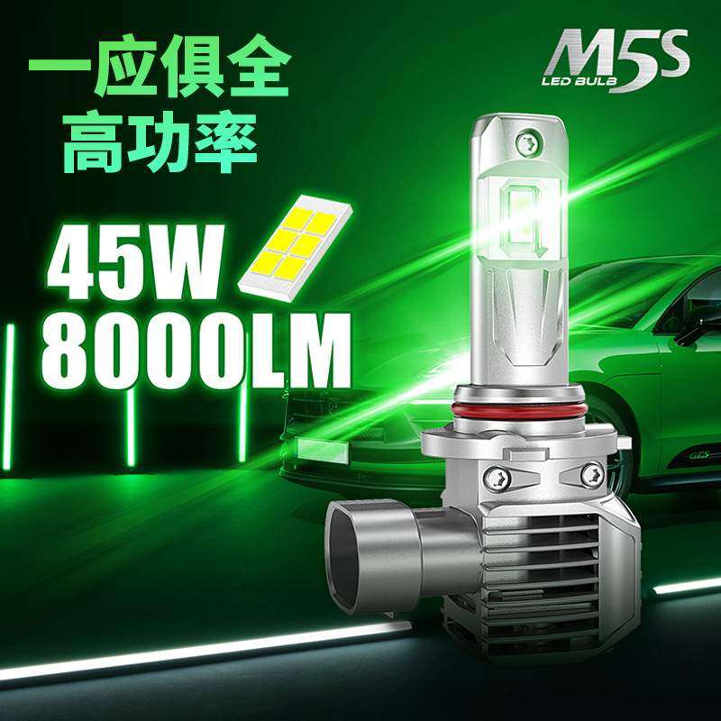 M5S汽车LED车灯45W直插式大功率高亮聚光汽车led大灯