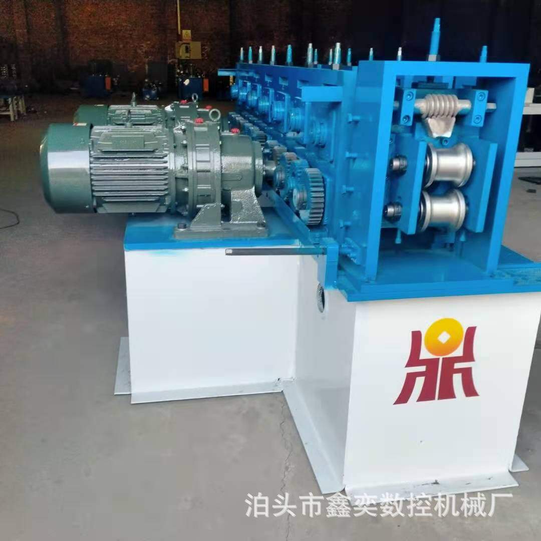 齿轮传动圆管压椭圆管设备双型号钢管压扁机改拔方管冷弯成型设备