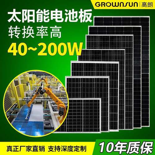 太阳能发电板充电板50W~150W光伏组件车载户外离网太阳能电池板