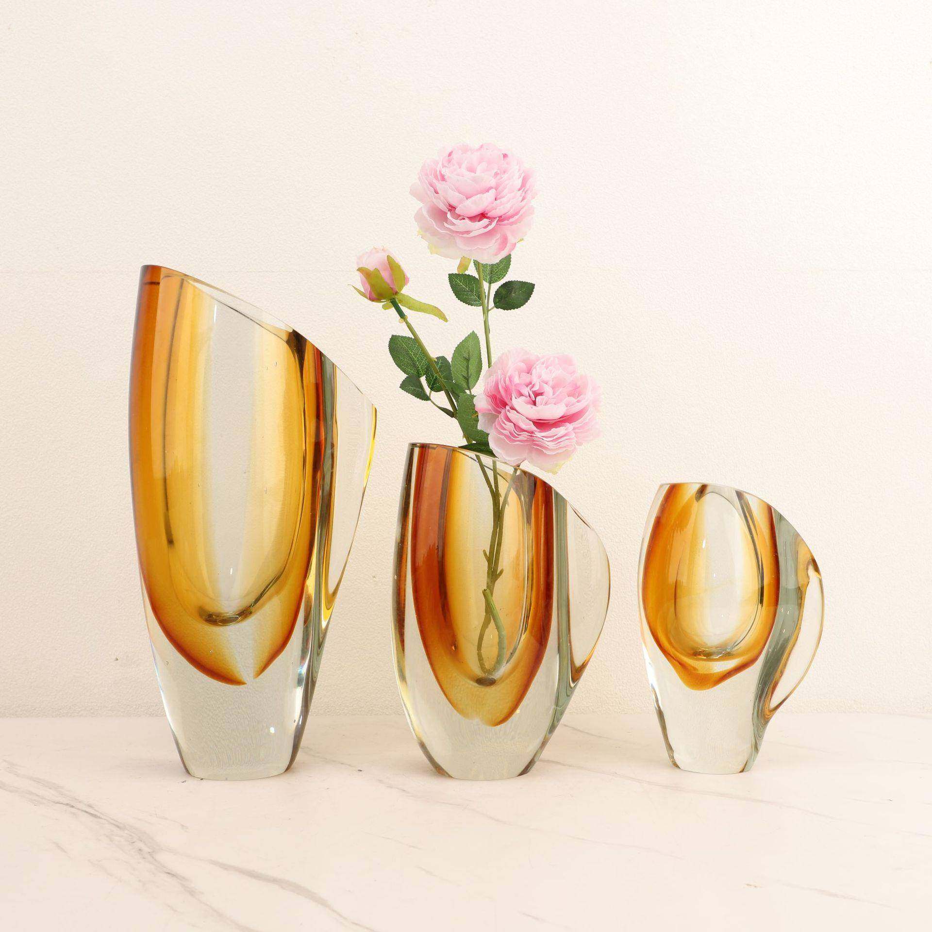 现代简约黄色琉璃花器摆件样板房电视柜玄关客厅茶几家居装饰花瓶,鲜花速递/花卉仿真/绿植园艺,割草机/草坪机,淘宝优惠券,粉丝福利购,淘宝优惠卷