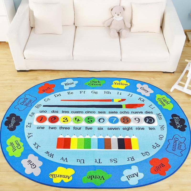 益智早教儿童地毯数字铅笔颜色英文卧室椭圆地垫可机洗,鲜花速递/花卉仿真/绿植园艺,割草机/草坪机,淘宝优惠券,粉丝福利购,淘宝优惠卷