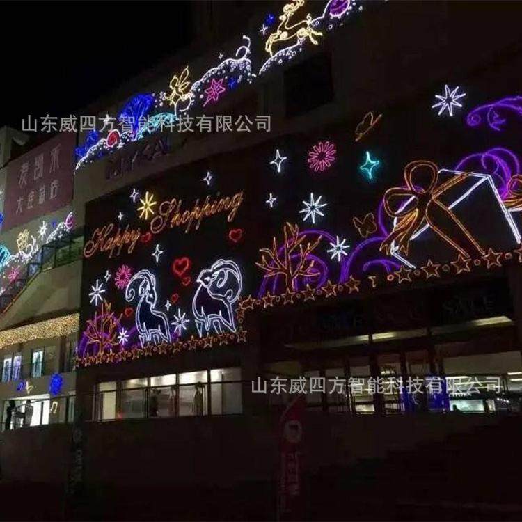 2021新款商业街景区小区亮化装饰美陈大型led造型灯楼宇灯饰画