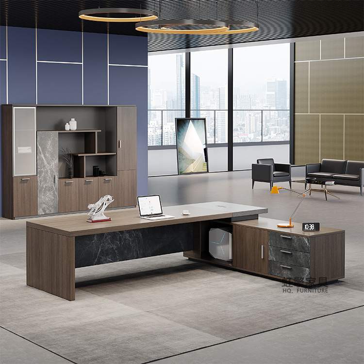 时尚简约办公家具老板桌总裁办公桌大气办公室经理桌椅组合大班台