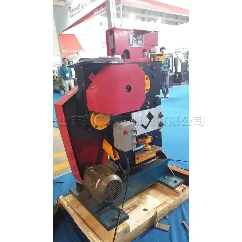 方钢圆钢下料机 角钢折90°角剪角机 机械加工建筑型材冲剪机