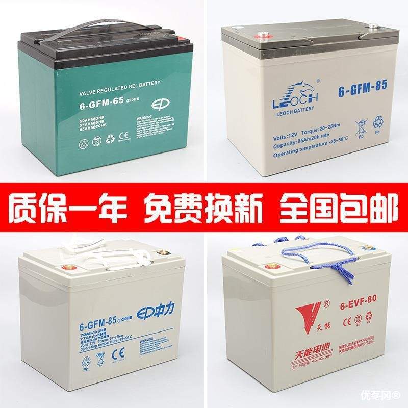 原装中力电动叉车电池12V小金刚电瓶蓄电池30A65A85A大金刚电池
