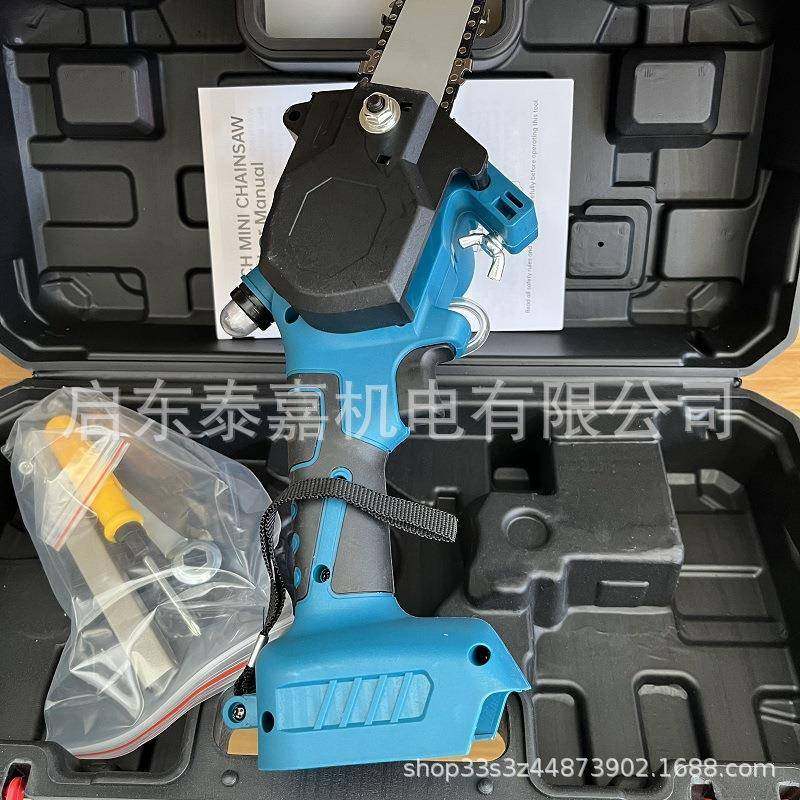 4寸6寸迷你锯电动修枝锯充电式电动锯小型锂电手锯园林伐木电链锯